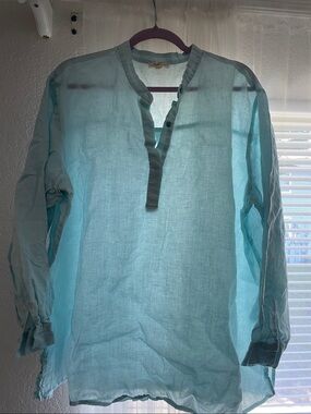 Eileen Fisher Light blue Linen Button Shirt